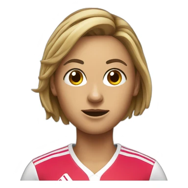 handball player female lollipop head sticker