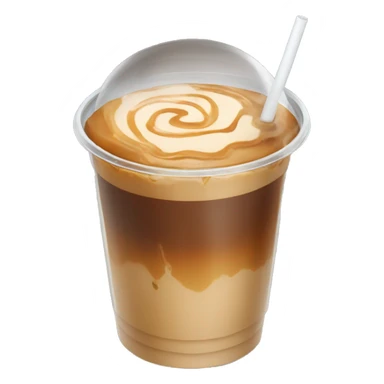 Caramel iced coffee in a clear cup  sticker