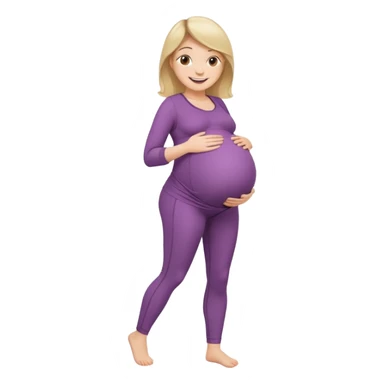 femme belly stuffing enceinte legging sticker