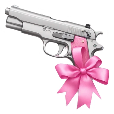 pink pistol with a pink ribbon sticker