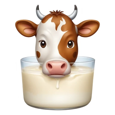 cow in a milk sticker