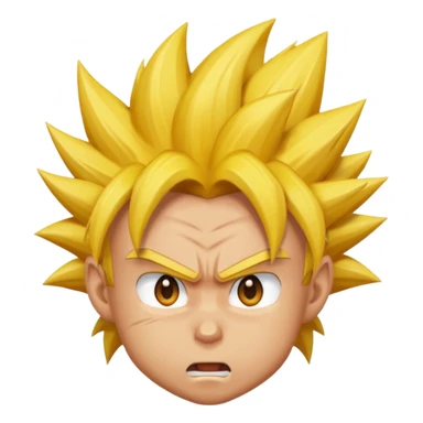 A super Saiyan Goku head emoji sticker