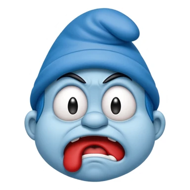 angry smurf  sticker