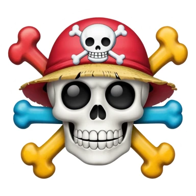 One piece Luffy jolly roget sticker