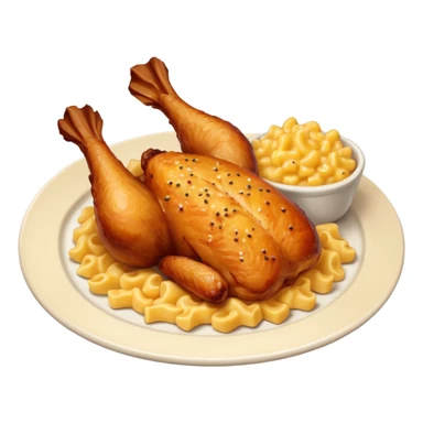 baked chicken with mac and cheese on the side sticker