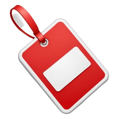 red white Price tag sticker