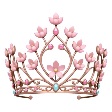 Cute beautiful pastel Sakura tiara  sticker