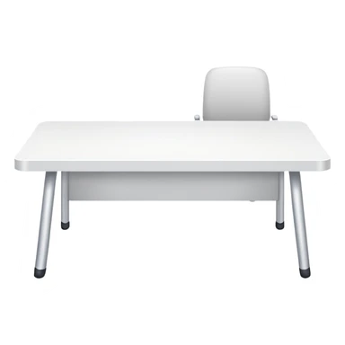 Long White empty desk table  sticker