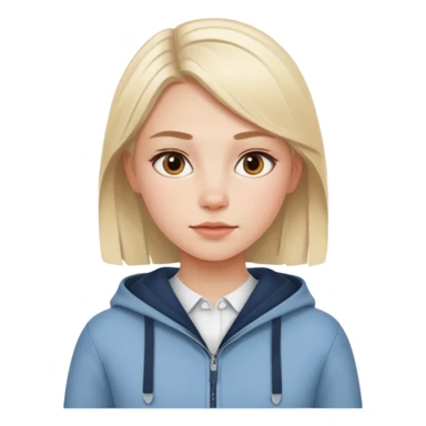 scandinavian girl with modern scandinavian clothes sticker