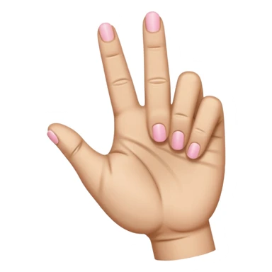 All fingers closed as a punch except pinky finger only half opened and folded sticker