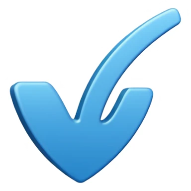 blue checkmark bold sticker