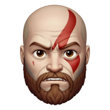 Visage de Kratos du jeu PlayStation sticker