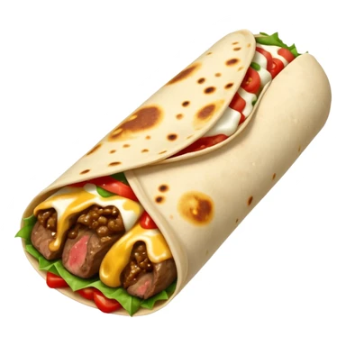 Steak and mozzarella cheese burrito  sticker