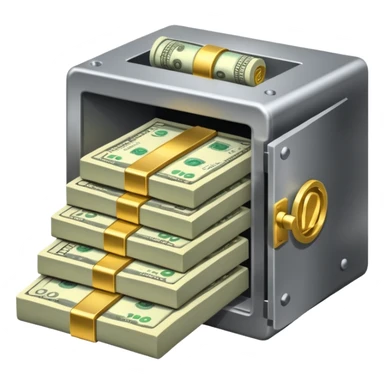 open filled cash money wifi vault sticker
