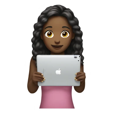 Apple ipad in girls hands  sticker