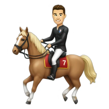 Cristiano ronaldo sur un chevan sticker