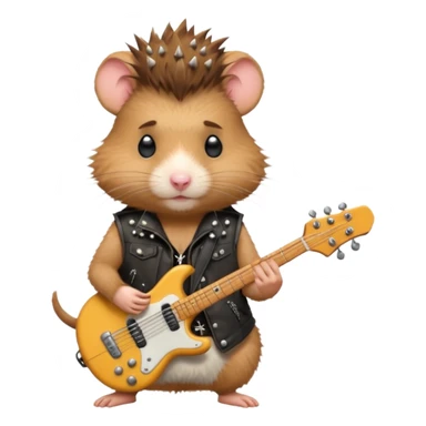 Punk guitarist hamster sticker