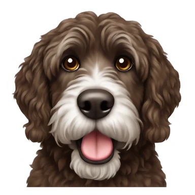 Brown Portuguese waterdog  sticker