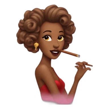 Aries wearing stilettos and smoking cigars  sticker