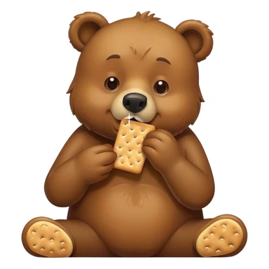 bear that is vomiting crackers sticker