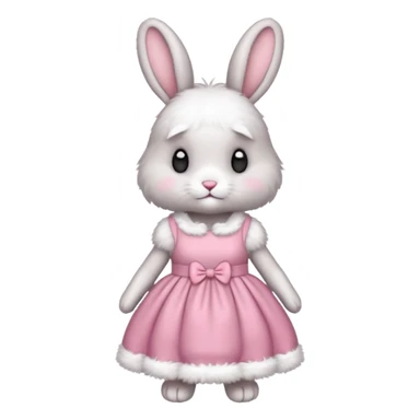 rabbit wearing dress sticker