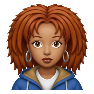 Da Brat with auburn hair sticker