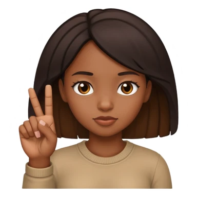 Black girl with middle finger sticker