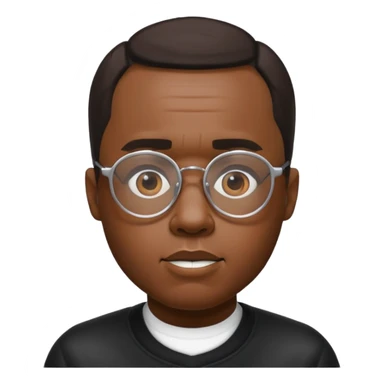 diddy with glasses but white skintone sticker