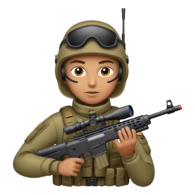 Sniper with laser sticker