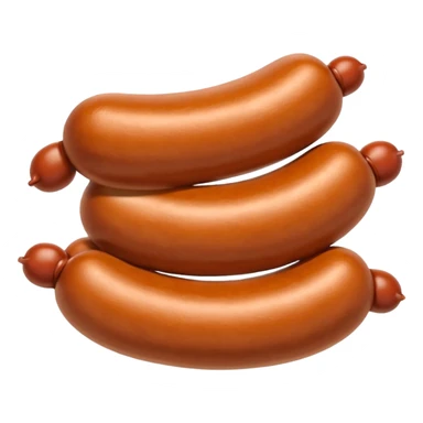 Linked together sausages.
Apple emoji style sticker