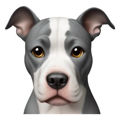 white and black pitbull  sticker
