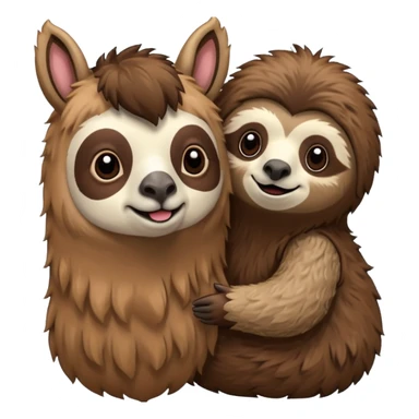 llama with a sloth  sticker