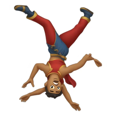 medieval circus acrobat doing a backflip sticker