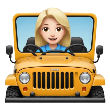 Girl in a jeep sticker