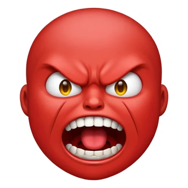 gum tsion emoji very not nice rude shouting ragebaiter sticker