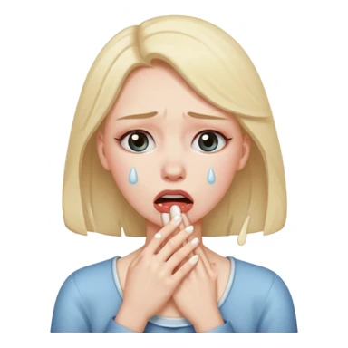 choking self emoji women sticker