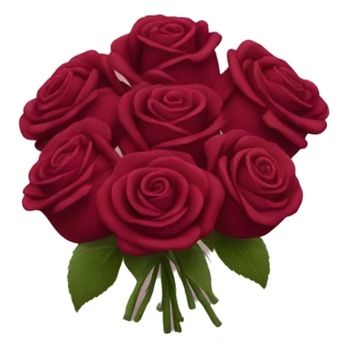 bouquet of burgundy roses  sticker