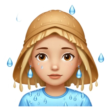 Uborka eső rá esik a lány fejére az uborka sticker