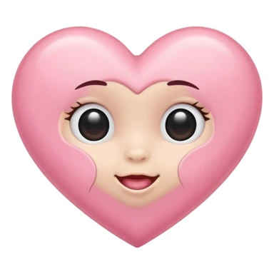 Light baby pink heart sticker