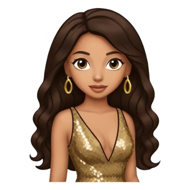 Mya, R&B Singer with long dark brown hair  sticker