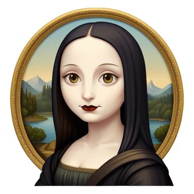 Goth mona lisa sticker