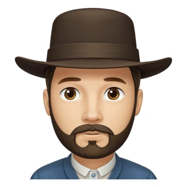 Amish man with goatee. Clean shaved above mouth  sticker