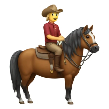 Cheval sur taureau sticker