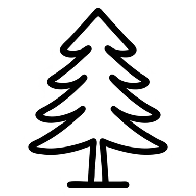 pine tree with extra branches sticker