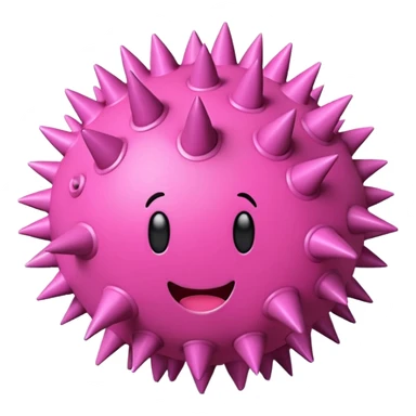 Spiky Stress Ball pink sticker