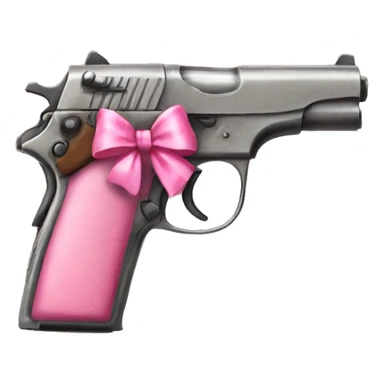 pistolwith a pink bow sticker