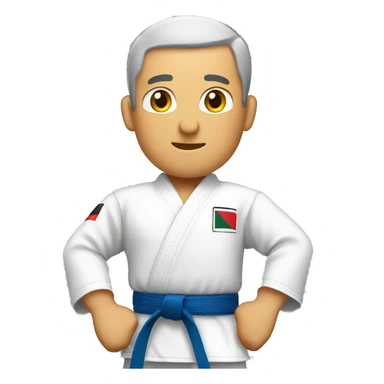 Un señor con una camisa de karate  sticker