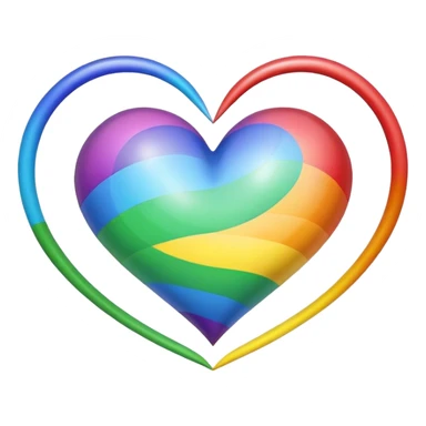 Cœur arc en ciel sticker