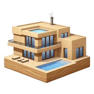 luxurious rammed earth house sticker