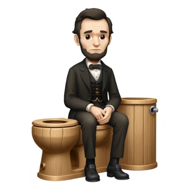 Abe Lincoln pooping sticker
